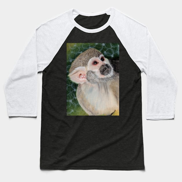 Spider Monkey Baseball T-Shirt by teenamarie23art